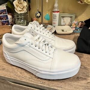 Vans Old Skool Stacked Leather White Platform